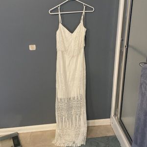 GUESS brand white long dress NWT